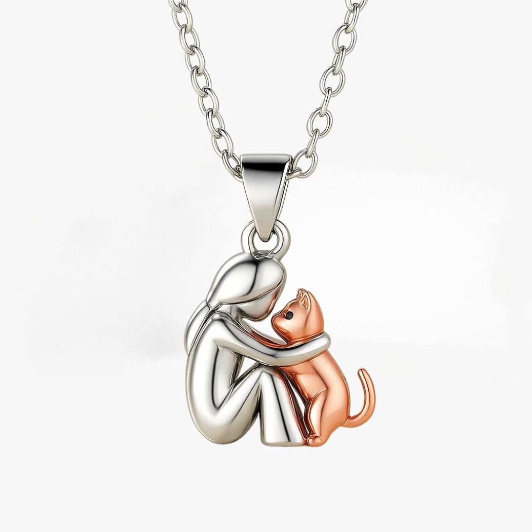 Collier avec pendentif de chat