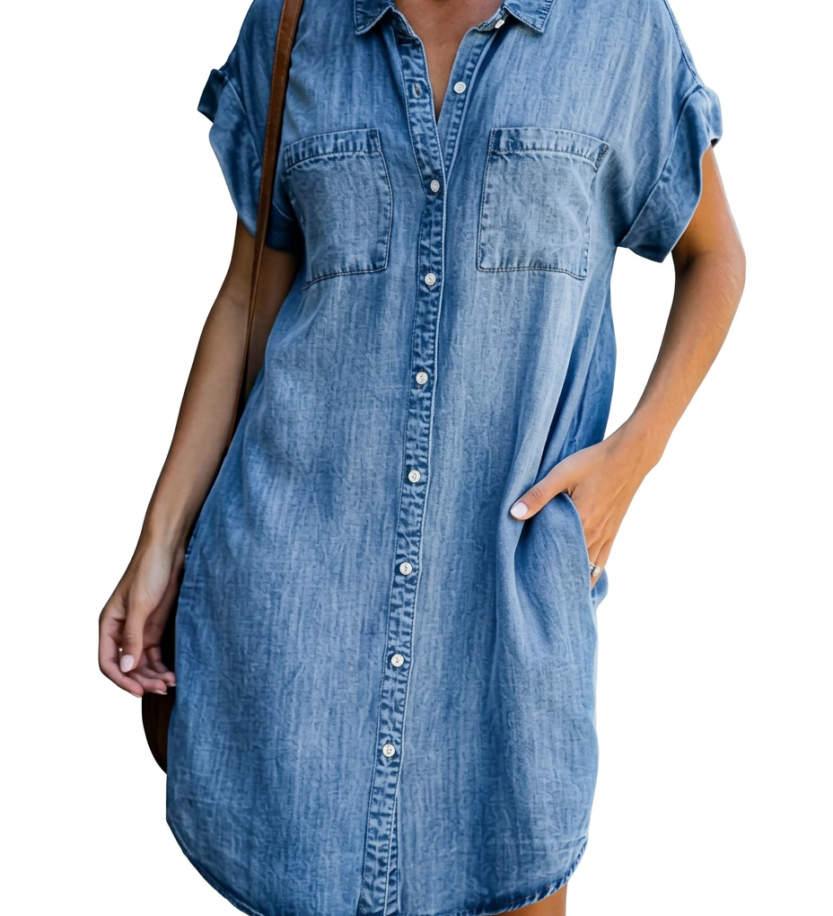 Suzanne | Robe chemise à boutons