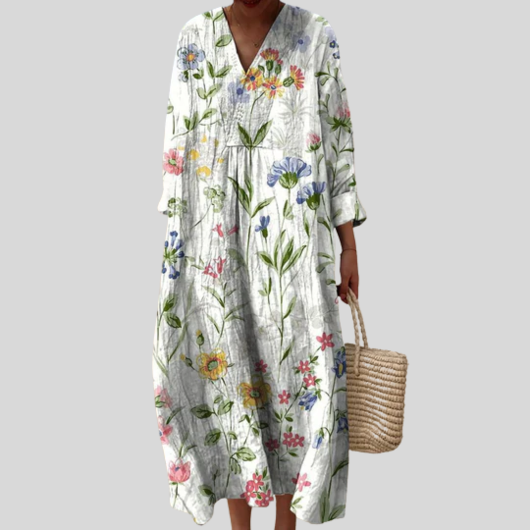 Doriane - Robe d'Ete Imprimee Flatteuse