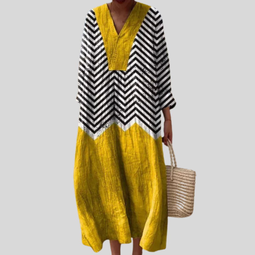 Bernadette - Robe d'Ete Imprimee Flatteuse