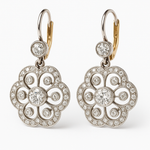 Madeleine – Boucles d'oreilles vintage avec mandala en cristal