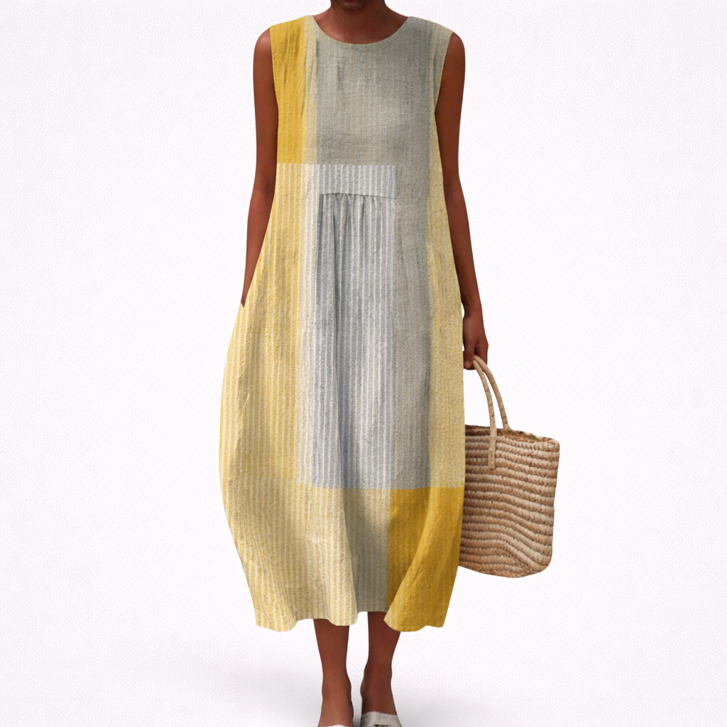 Joy - Robe d'Ete Confortable Sans Manches