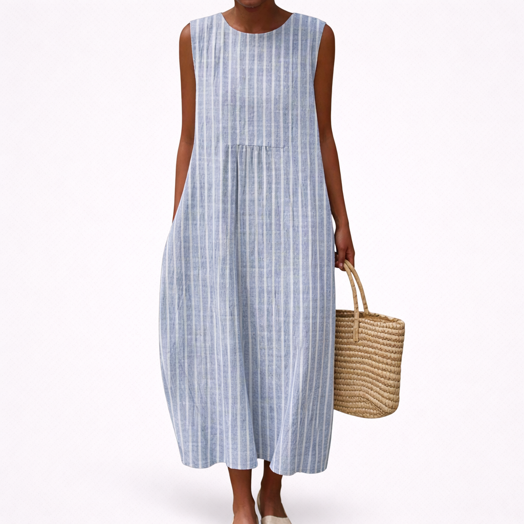 Rose - Robe d'Ete Confortable Sans Manches