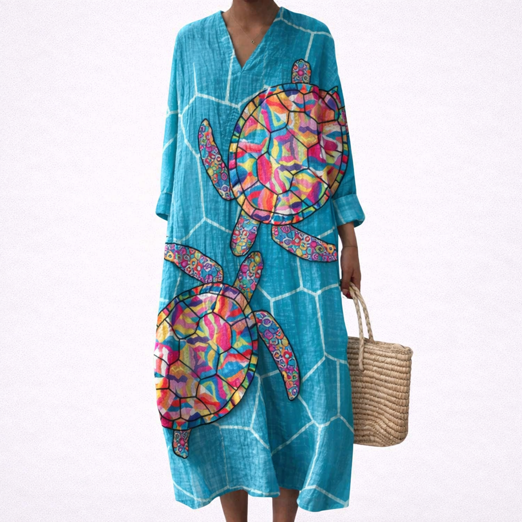 Eloise - Robe d'Ete Imprimee Flatteuse
