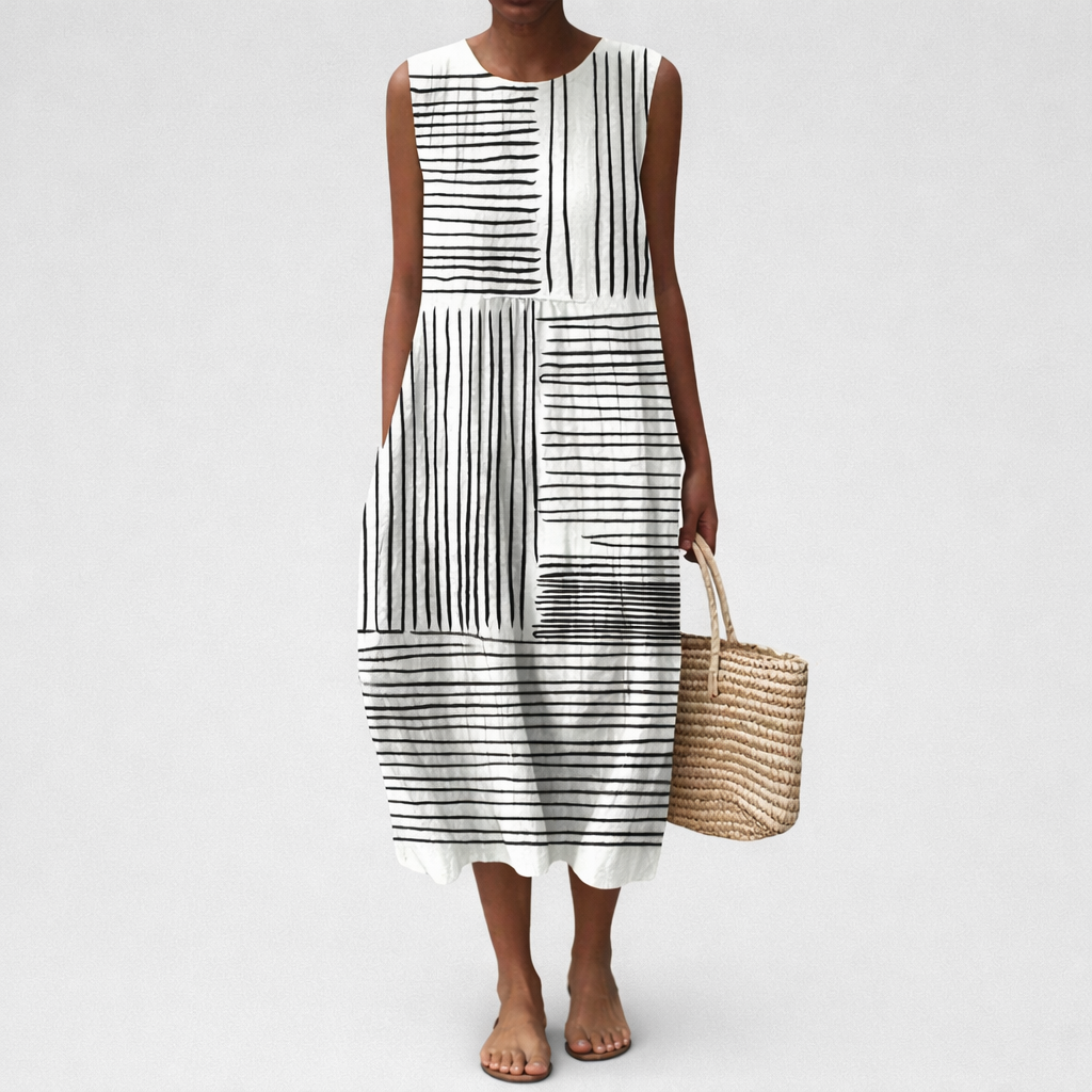 Vivienne - Robe d'Ete Confortable Sans Manches