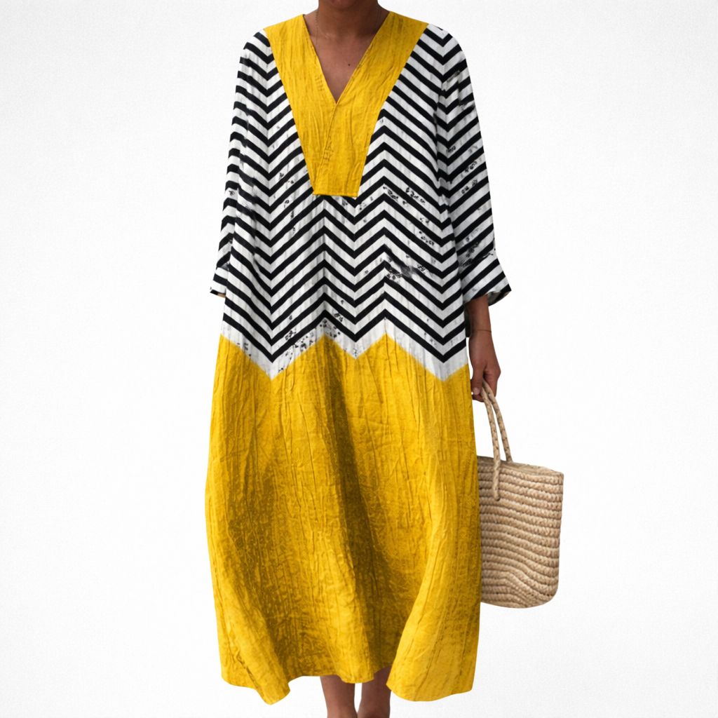 Mia - Robe d'Ete Imprimee Flatteuse