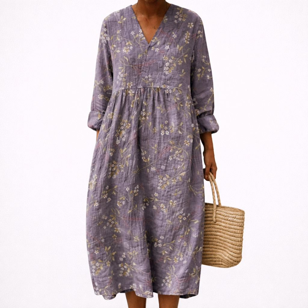 Lino - Robe d'Ete Imprimee Flatteuse