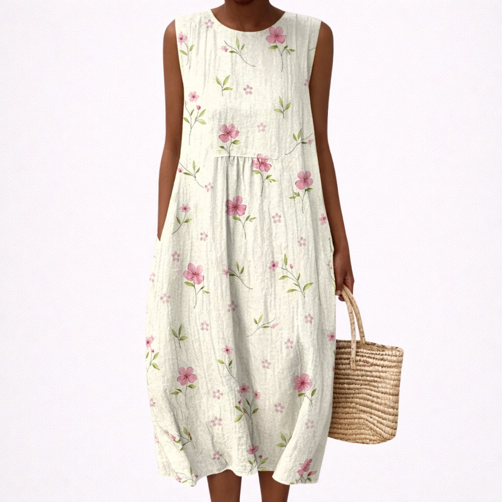 Faustine - Robe d'Ete Confortable Sans Manches