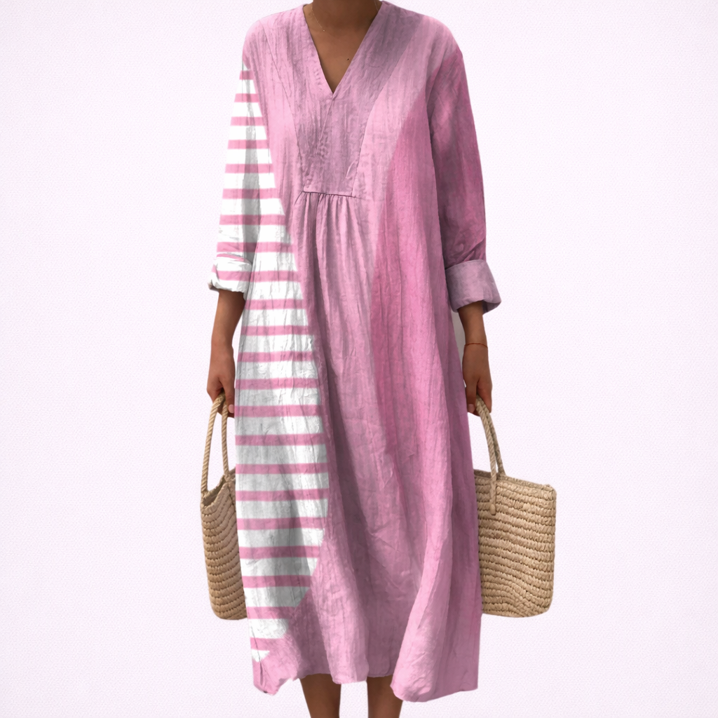 Nadine - Robe d'Ete Imprimee Flatteuse