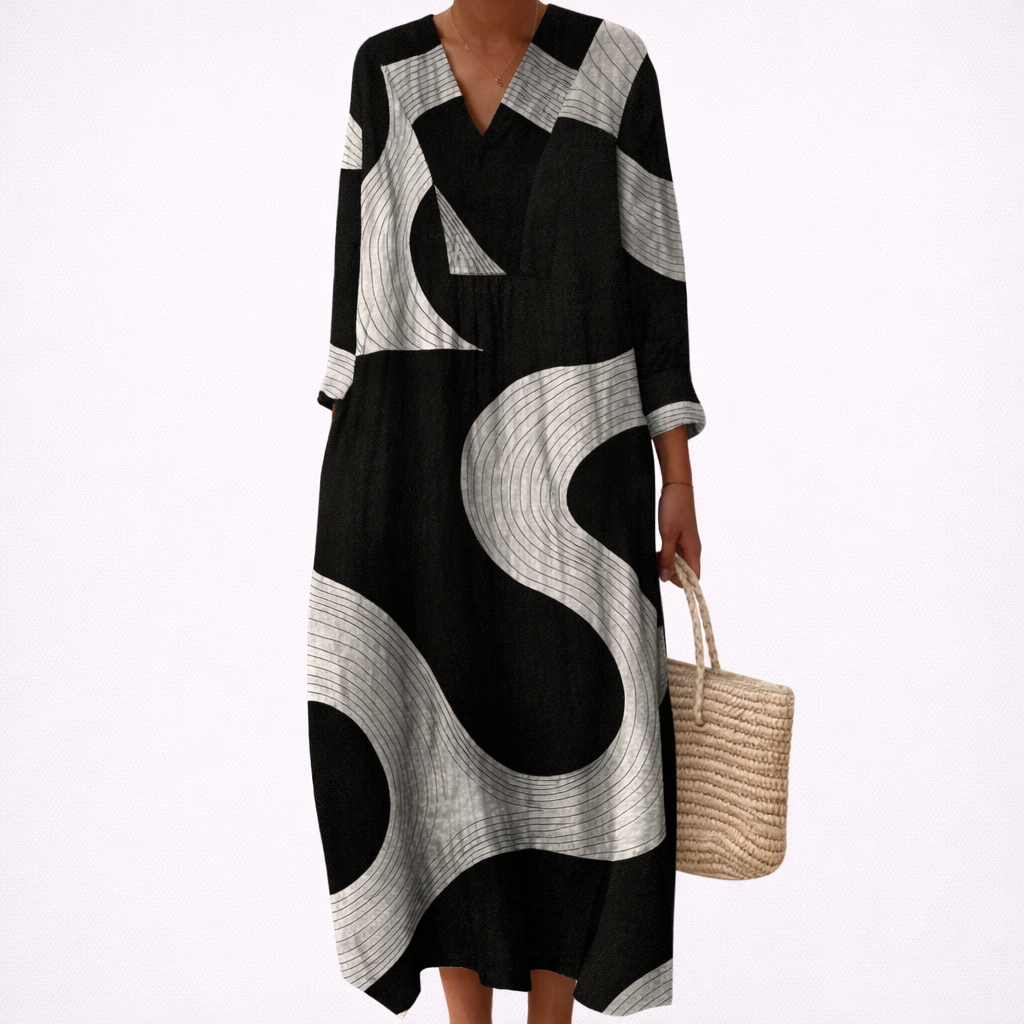 Ophelie - Robe d'Ete Imprimee Flatteuse