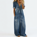 Garance | Combinaison denim col V