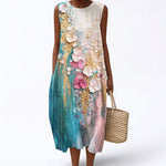 Floriane - Robe d'Ete Confortable Sans Manches