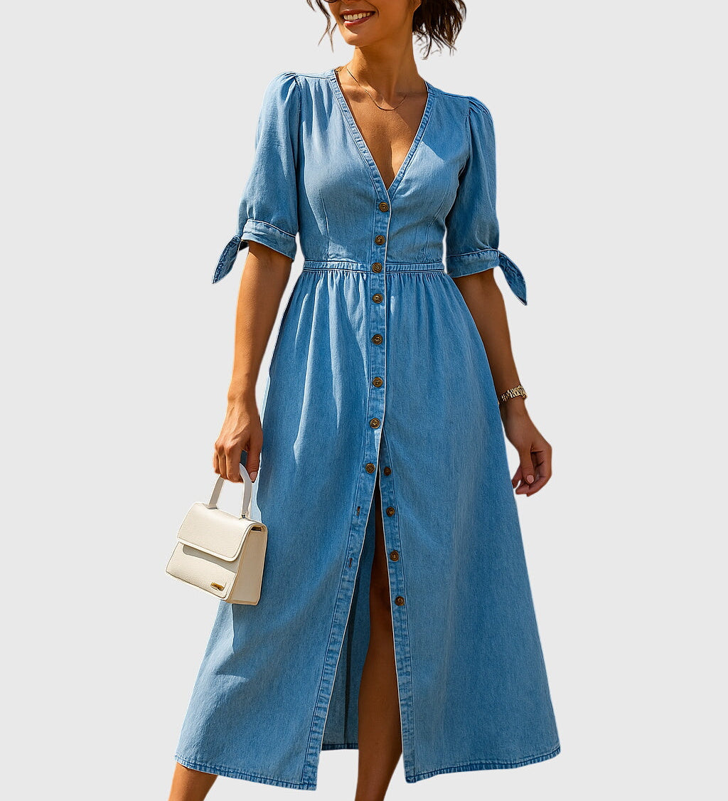 Jacqueline | Robe en Jean Élégante