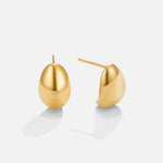 Inès – Boucles d'oreilles dorées avec courbure arrondie